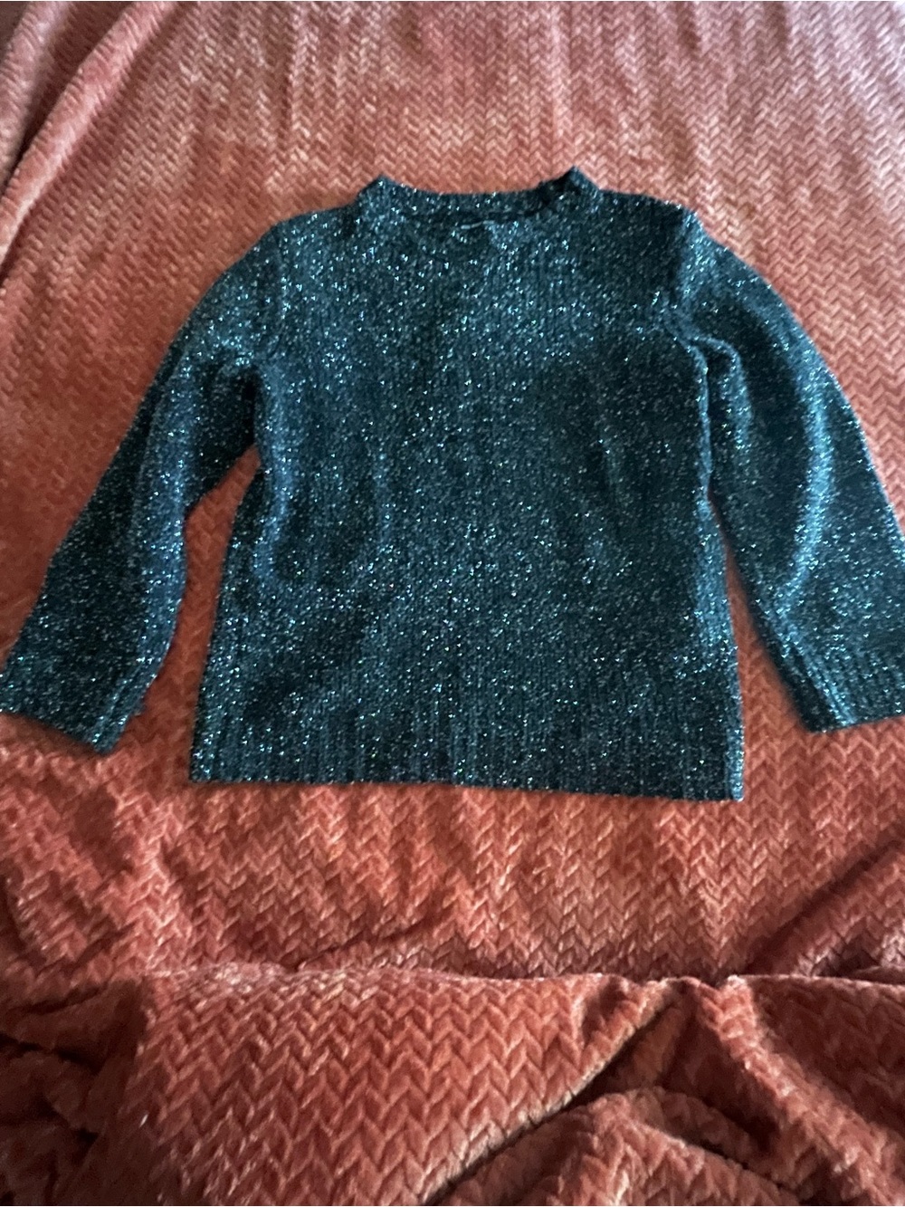 Who What Wear Black Metallic Sparkle Crewneck Sweater. Size XS